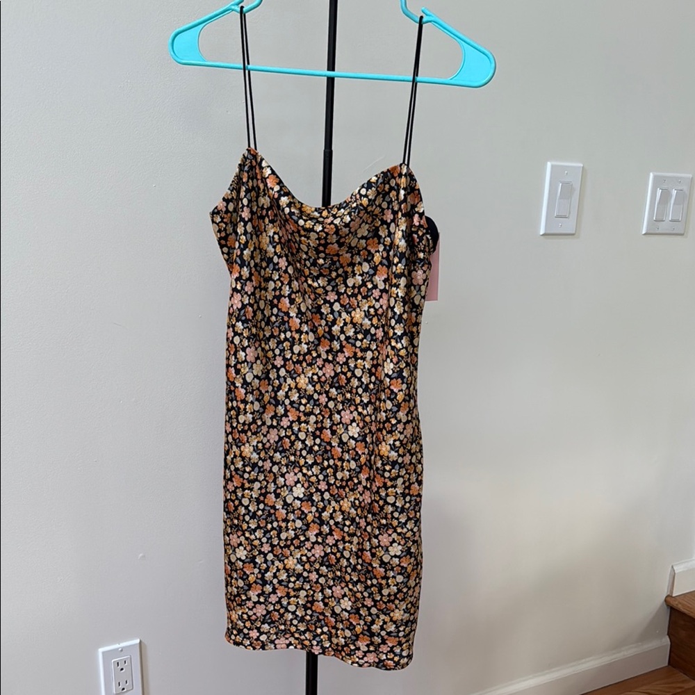 Hello Molly Black and Pink Mini Dress
